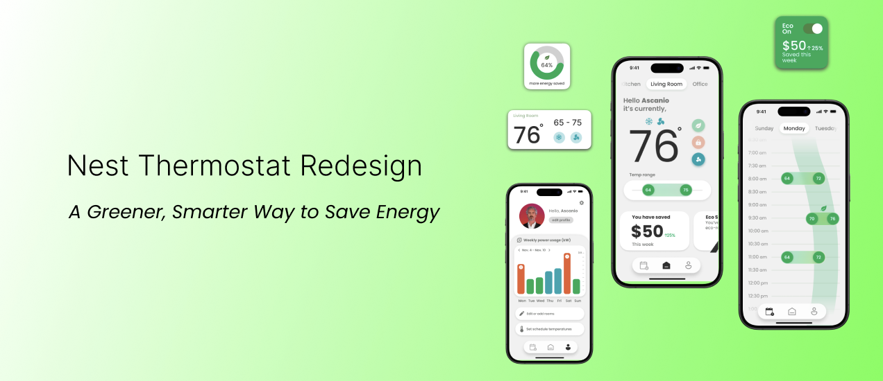 Nest Thermostat Redesign, final product overview
