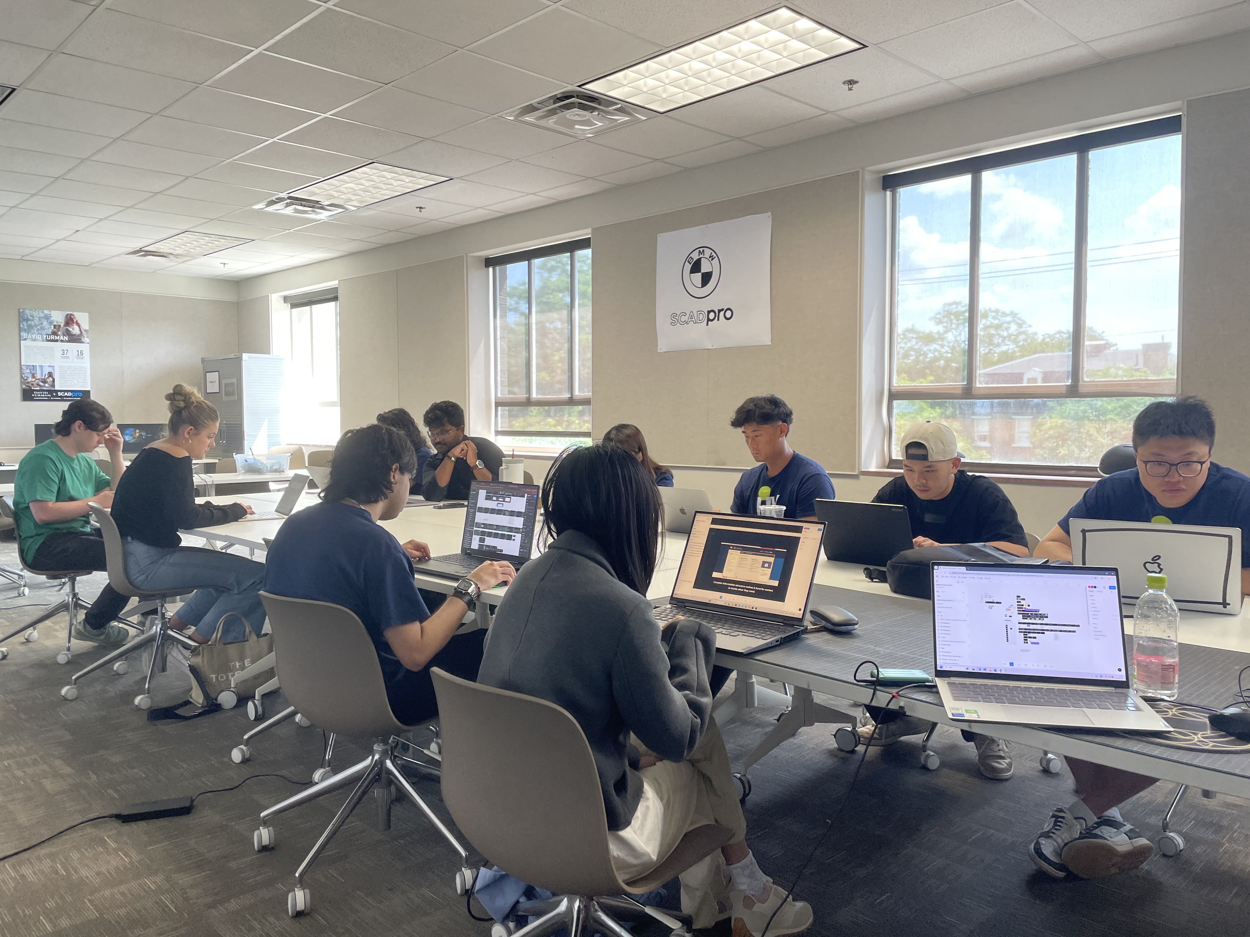 Collaborating with teammates at SCAD